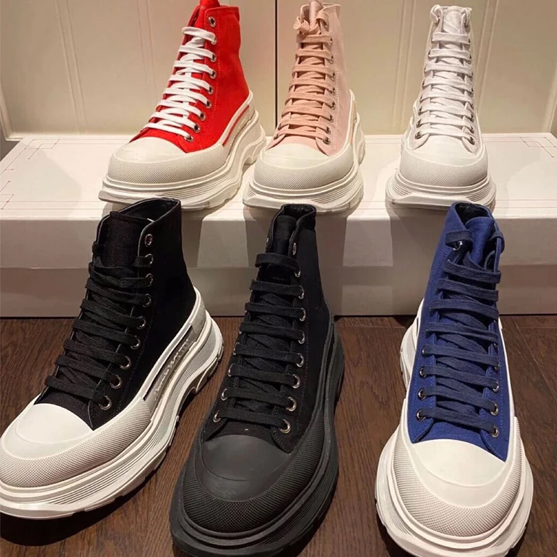 

Кеды женские на массивной платформе, дизайнерские холщовые кроссовки с вулканизированной подошвой, теннисная обувь