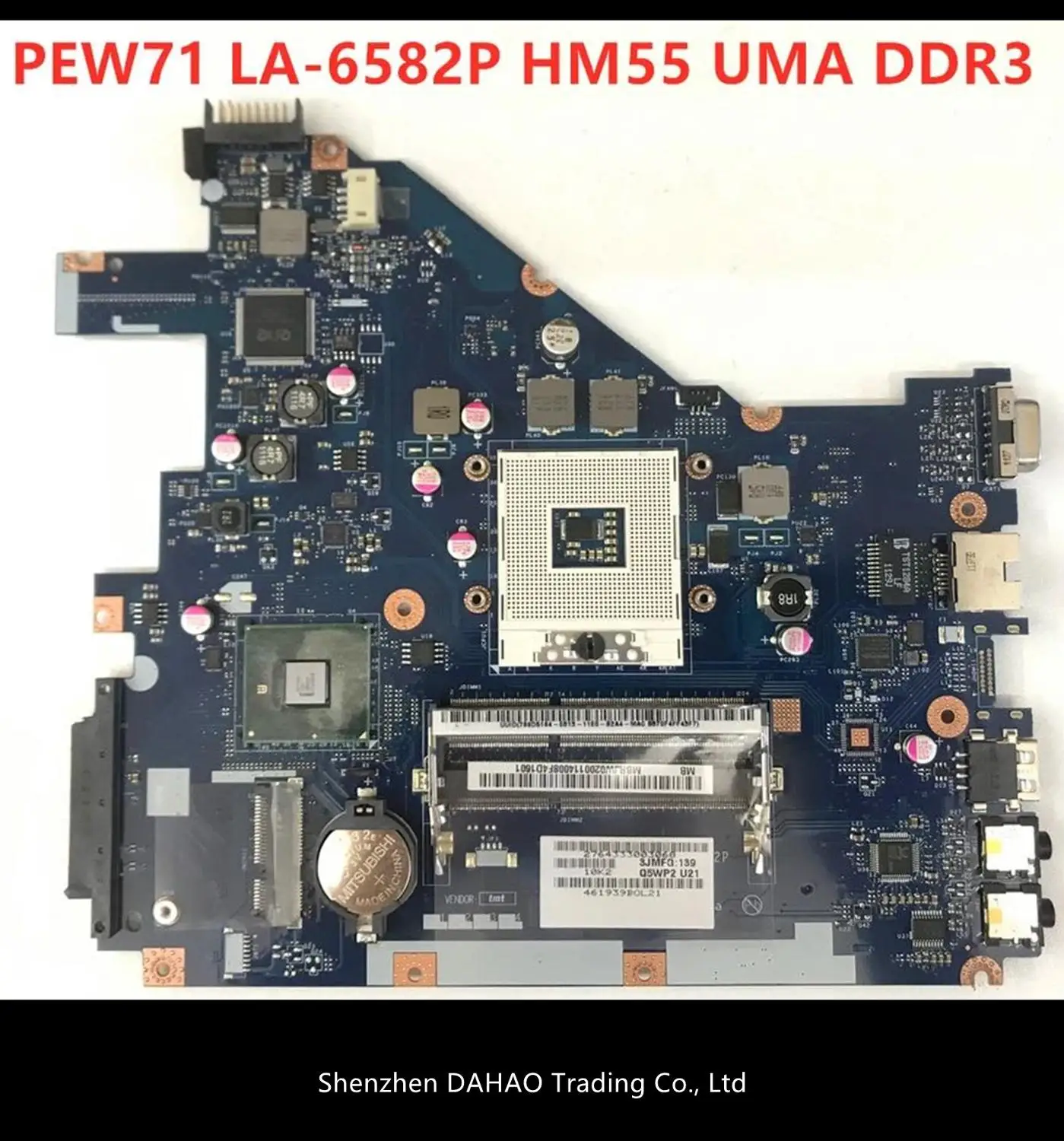 

LA-6582P For Acer aspire 5742G 5733 5742Z 5733Z 5742 Laptop Motherboard MBRJW02001 PEW71 LA-6582P HM55 UMA DDR3 100% full test