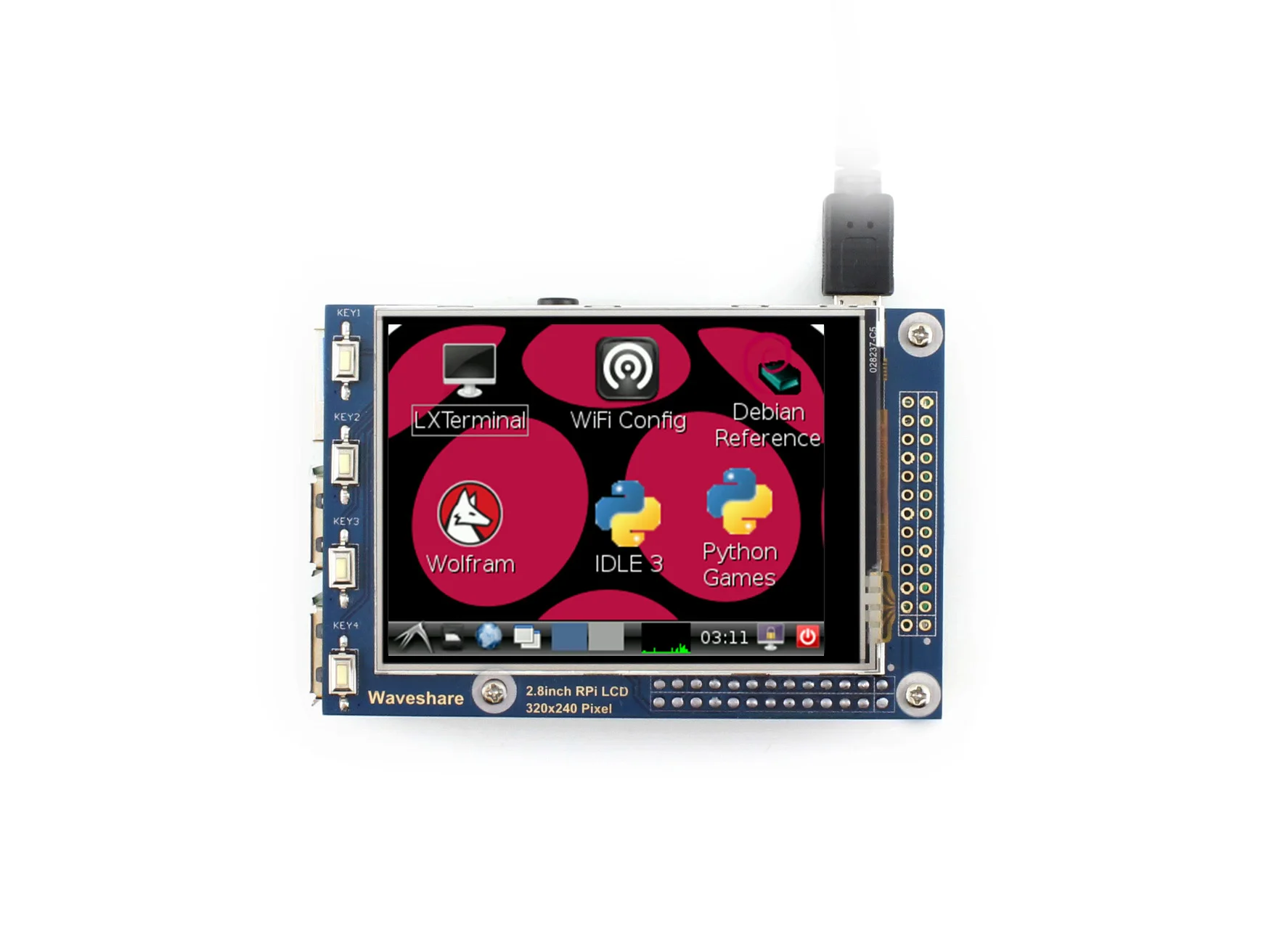 Waveshare 2 8 дюймовый RPi LCD (A) 320*240 резистивный сенсорный экран TFT с SPI интерфейсом