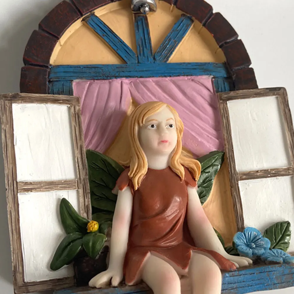 Сказочный домик подвеска на окно из смолы сидящая сказочная лестница искусство