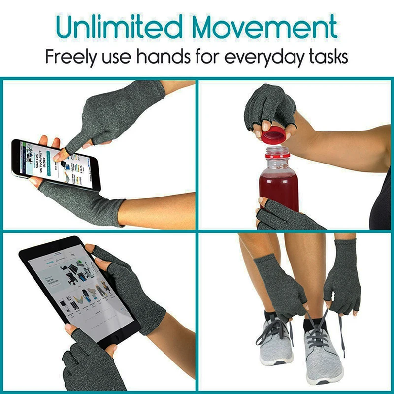 

Men's Gloves Fingerless Open Fingers Pain Relief Pressure Tactical Glove Solid Color Thin Breathable Cycling Fitness Sports