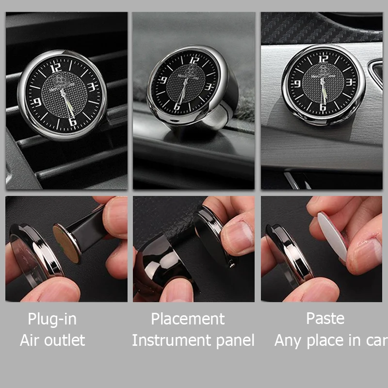 Для Volvo автомобильные часы Ремонт интерьера светящийся электронный кварц для