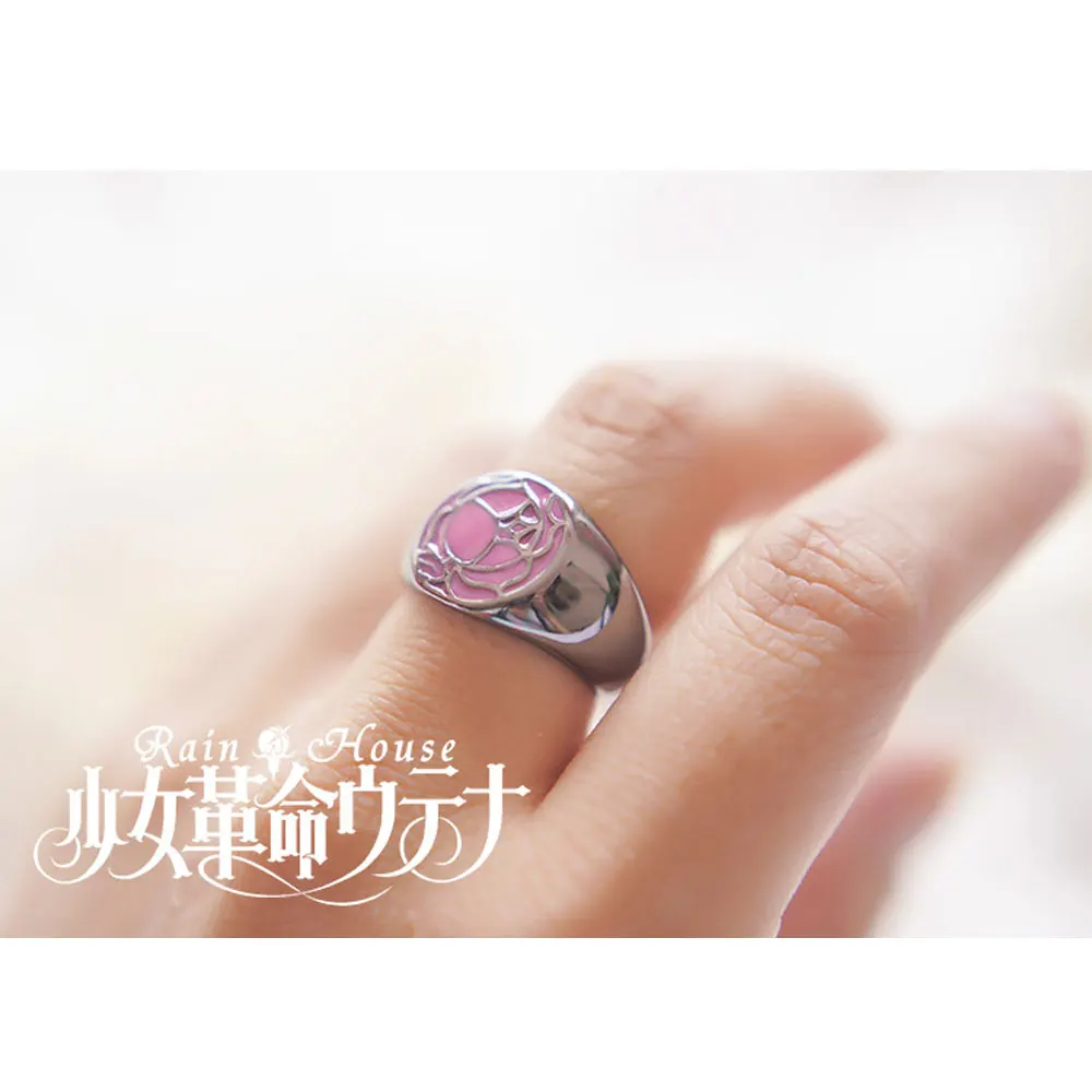 Революционное кольцо для девочек Utena Tenjo GEM реквизит для косплея аксессуары ювелирные изделия из сплава розовый Американский Размер 7 прекрасный подарок для девочек