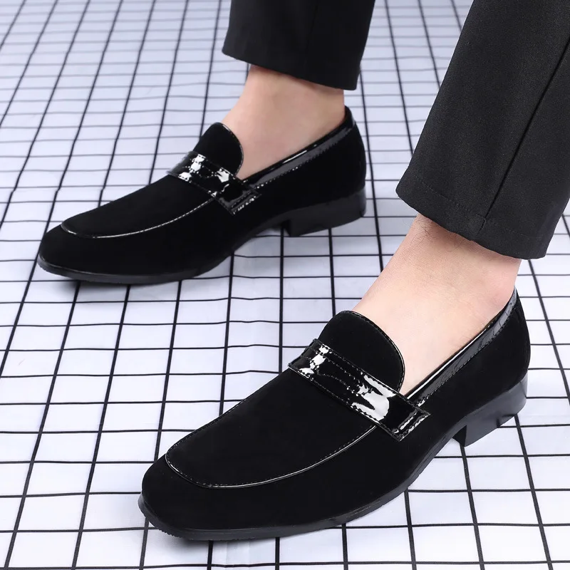 

2021 New Men's Large Size Casual Fashion All-match Set Foot Peas Shoes One Foot Loafers Frosted Set Foot Men's Shoes