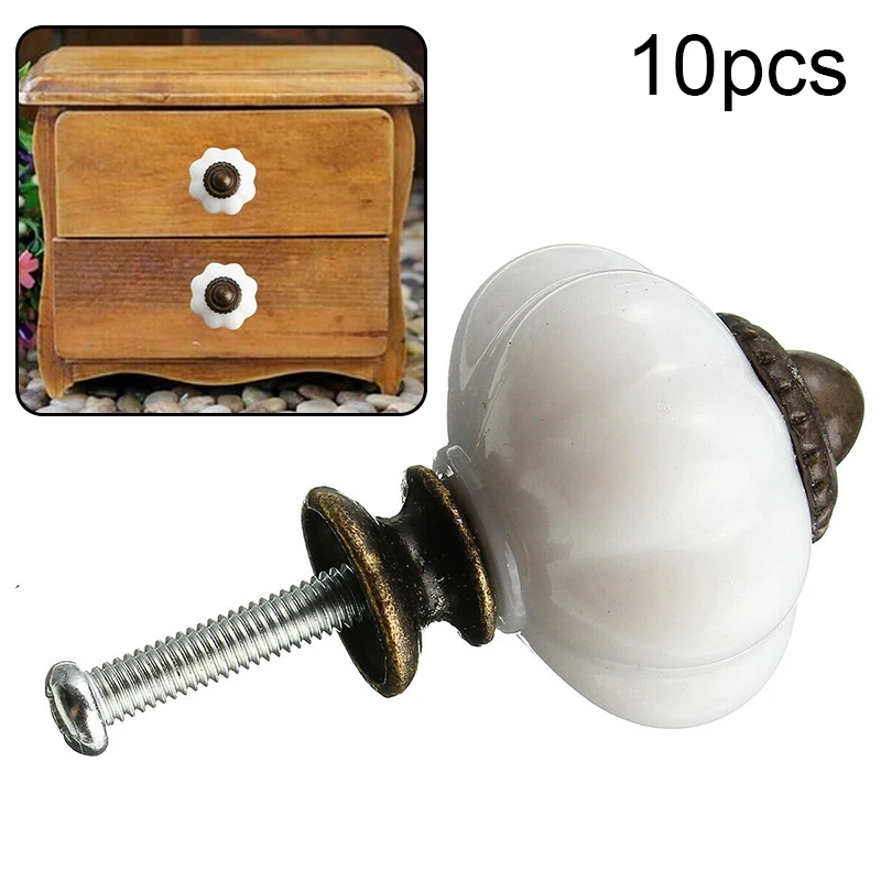 10pcs Vintage Cabinet Knobs Screws 32mmx36mm Home Furniture Pull Handles Drawer Door Decoration | Обустройство дома