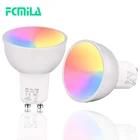 Умная Светодиодная лампа GU5.3, 6 Вт, RGB + CW E27 B22 GU10, Wi-Fi