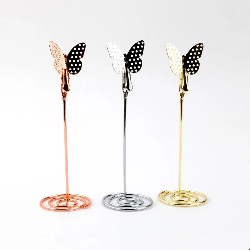 Держатель в форме бабочки с металлическим держателем для банкнот золотой