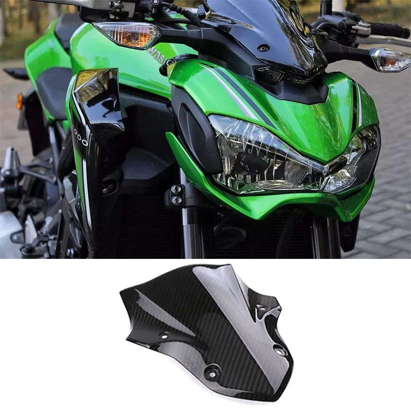 

Motorcycle Carbon Fiber Tank Cover Wind Shield for Kawasaki Z900 2017-2020