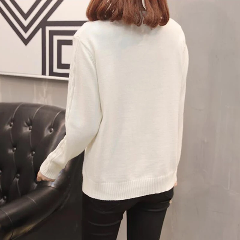 TIGENA Thicken Warm Loose O-neck Sweater Women 2019 Autumn Winter Long Sleeve Knitted Pullover Female Jumper Tops | Женская одежда
