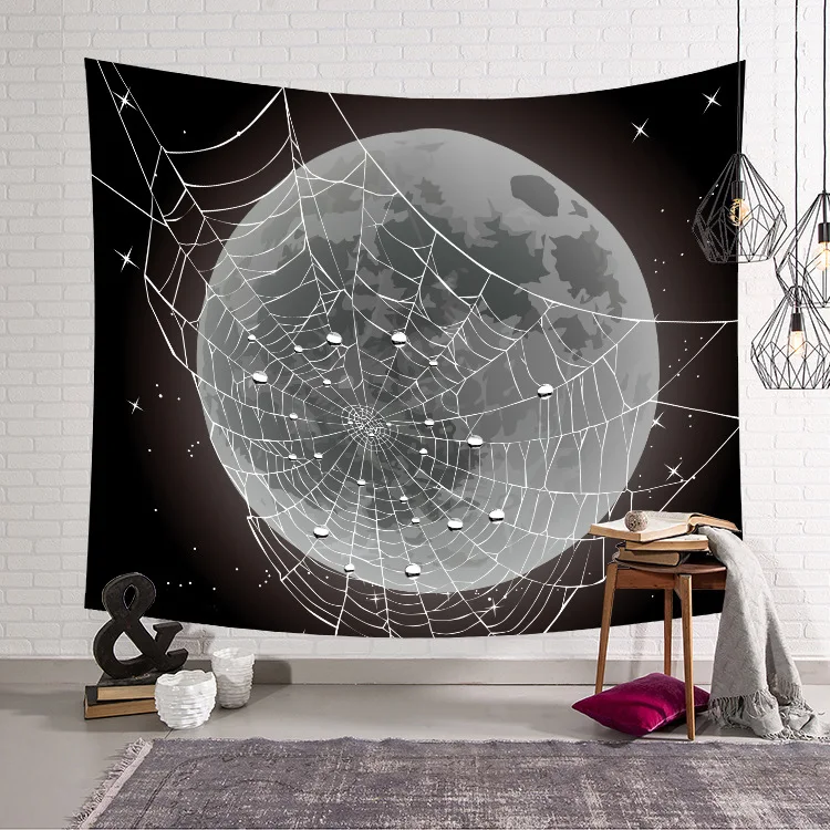 Паутина гобелен с Луной стене Висячие медитационные стены декоративная ткань