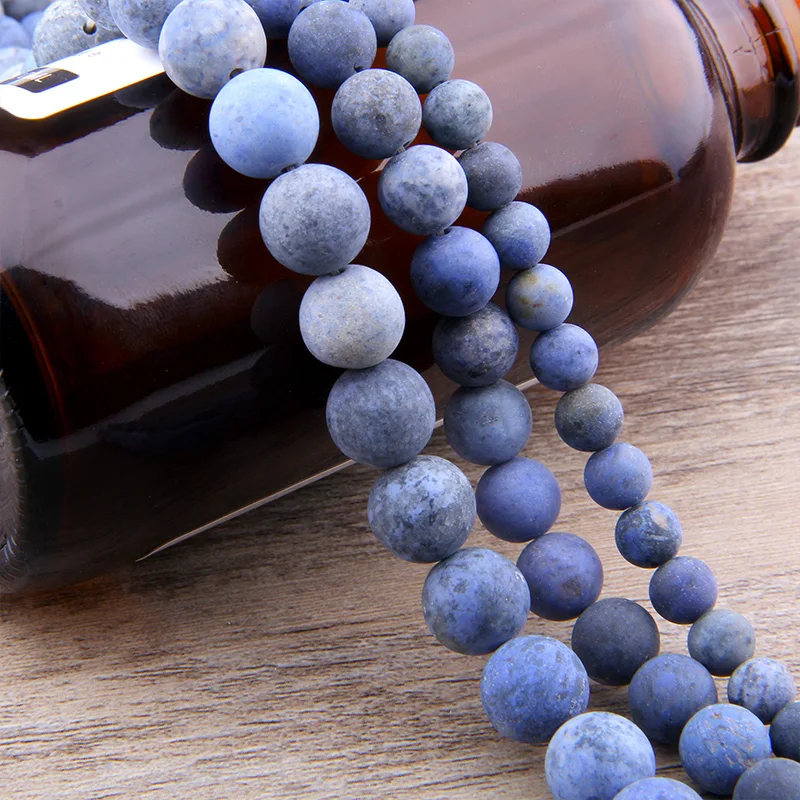 Sodalite бусины из натурального камня матовые тусклые для самостоятельного