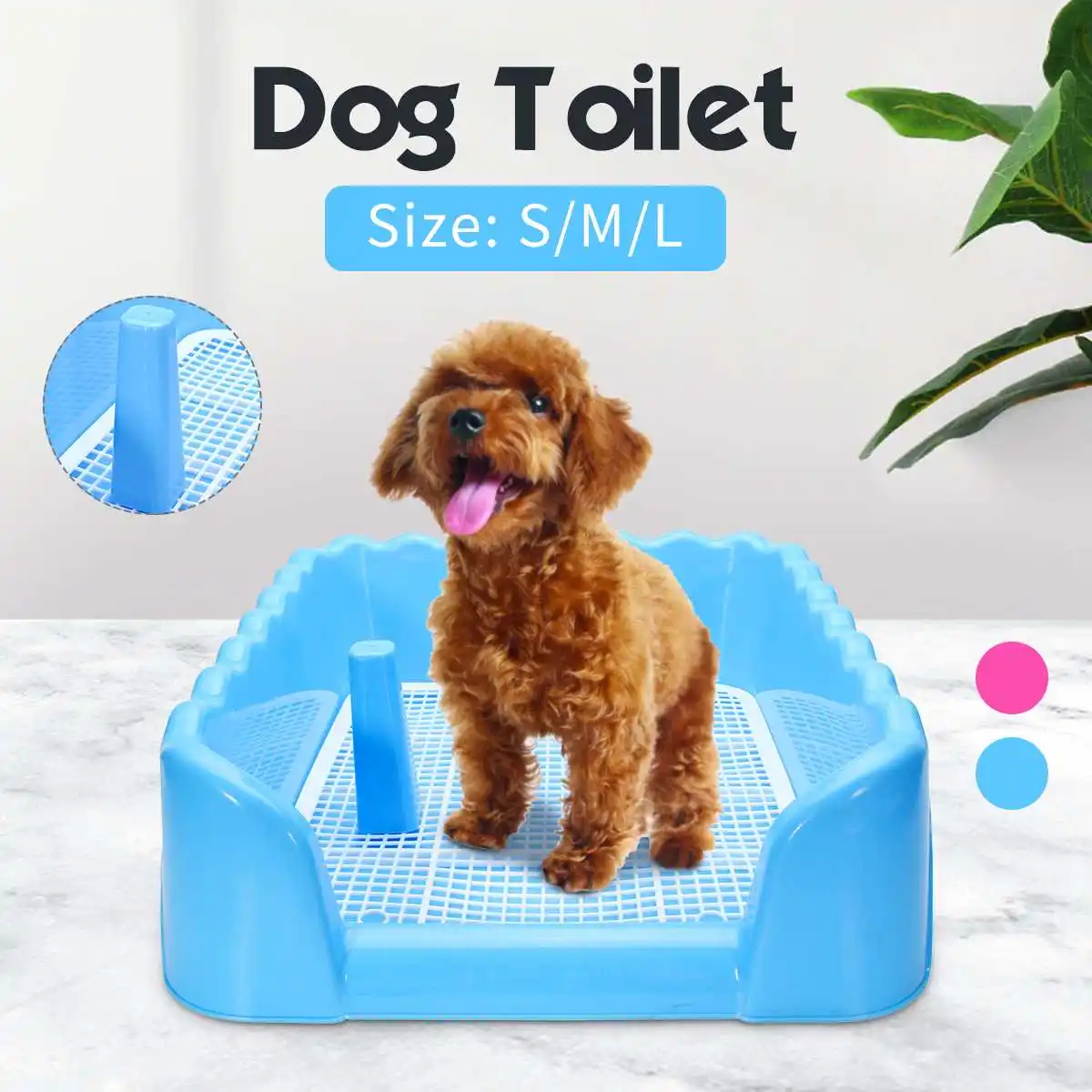 

Portable Pet Toilet Tray Grid Pet Toilet Fence Dog Toilet Puppy Training Pad Holder With Fence Pee Post For Small Pet Potty