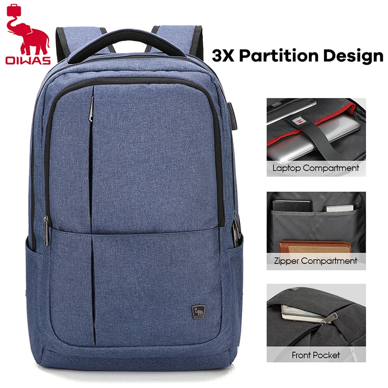 

OIWAS Men Business Backpack 17 inch Laptop Bag Large Capacity Backpack Waterproof Fashion Bags for Male Women Notebook Traveling