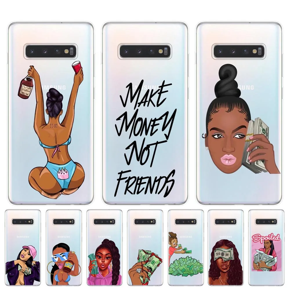 Сделать деньги черных точек полоски для девочек Fundas чехол телефона Samsung S6 S7 край S8