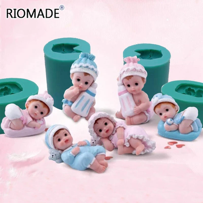 

6 Kinds Of Baby Shape Silicone Candle Molds Lovely Boy And Girl Cake Decorating Tools Chocolate Making Resin Baking Mould