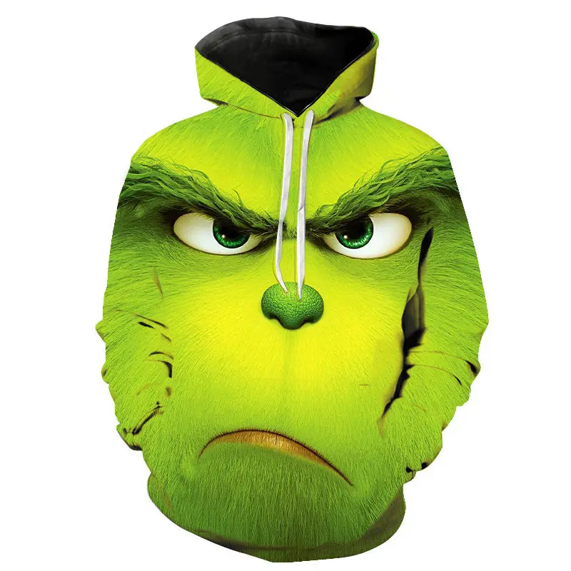 Модная толстовка с капюшоном The Grinch толстовки для мужчин женщин детей Shrek