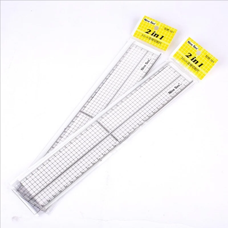 Фиксированная металлическая линейка длиной 30 см из нержавеющей стали