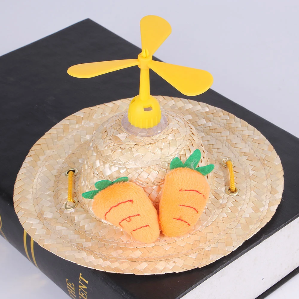 Mini Pet Dog Hat Rotating Decorative Cat Beach Party Straw Hats Cute Headwears Cap For Kitten Puppy Pets Funny Accessories | Дом и сад