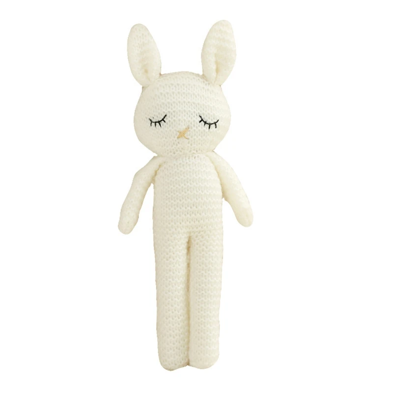 8’’ Small Size Stuffed Bunny Crochet Wool Doll Pendant Interactive Toy for Baby Emotion Smooth Office Automobile Supply | Игрушки и