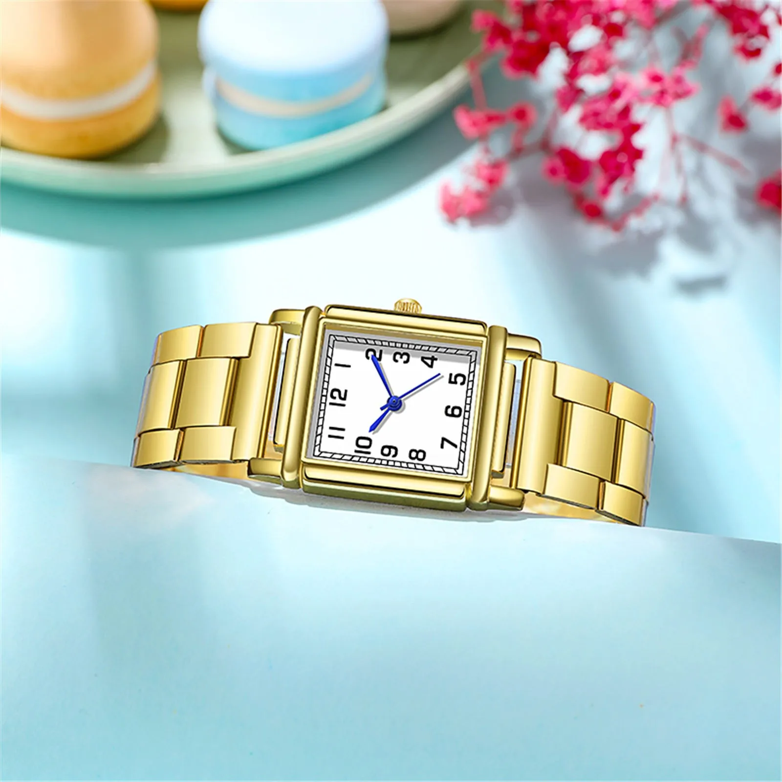 

Women Watch Rectangular Dial Watch Ladies Steel Band Ladies Casual Quartz Watch Elegant Wristwatches Simple Reloj Mujer 2021