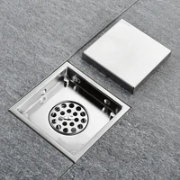 stainless steel insert square invisible floor drain garbage barrier bathroom drains linear strainer fast drainage odor resis