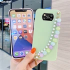 Чехол-накладка для Xiaomi POCO X3 Pro, Poco X3 NFC, X 3, X3 Pro, с силиконовым браслетом