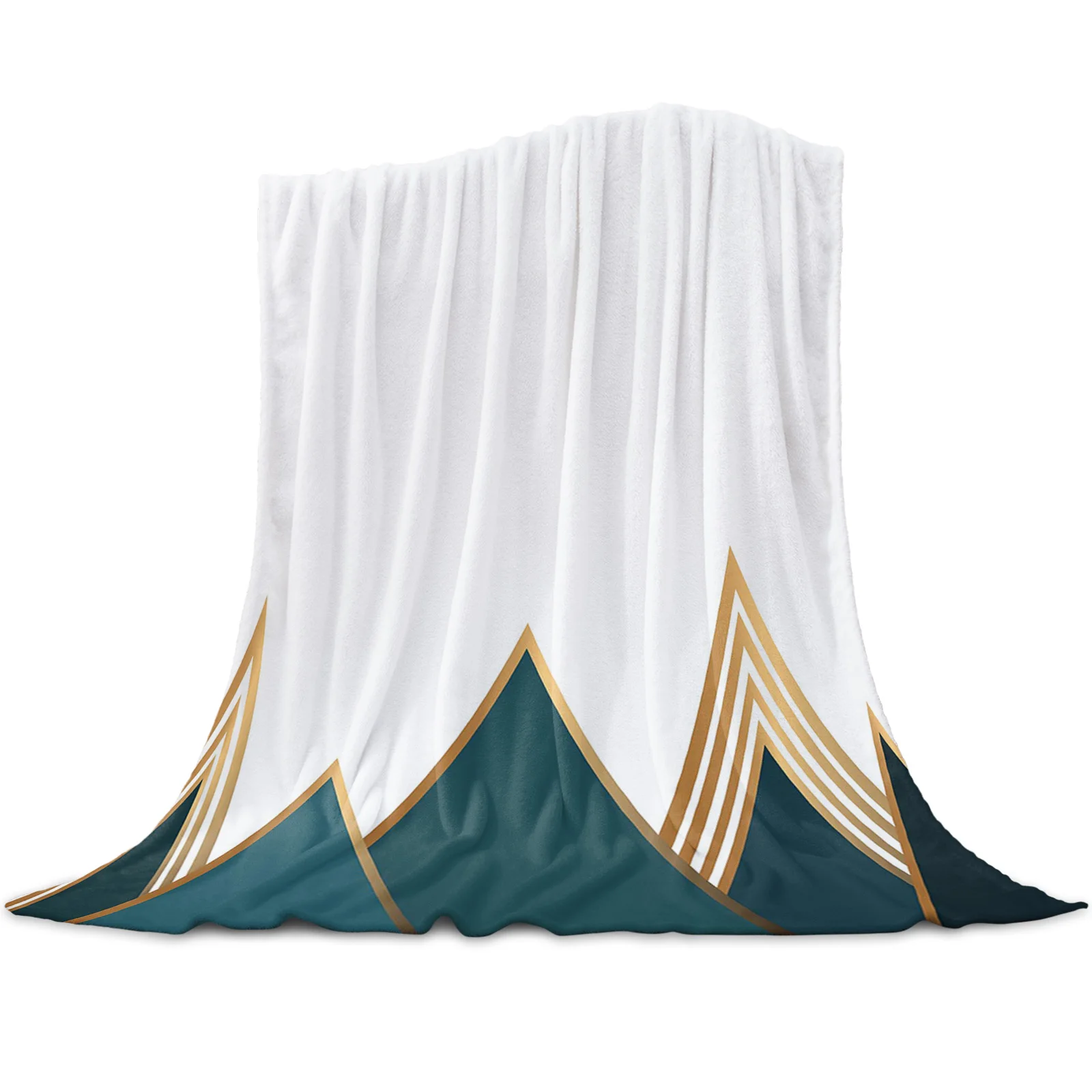 

Triangular Mountain Shape Home Textile Blanket Cover Decorative Fleece Blankets for Sofa Bed Throw Blanket for Kids Adults
