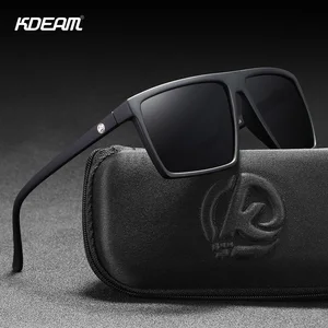 KDEAM High Performance Square Polarized Sunglasses For Men Women Plastic Titanium TR90 Driving Sun G