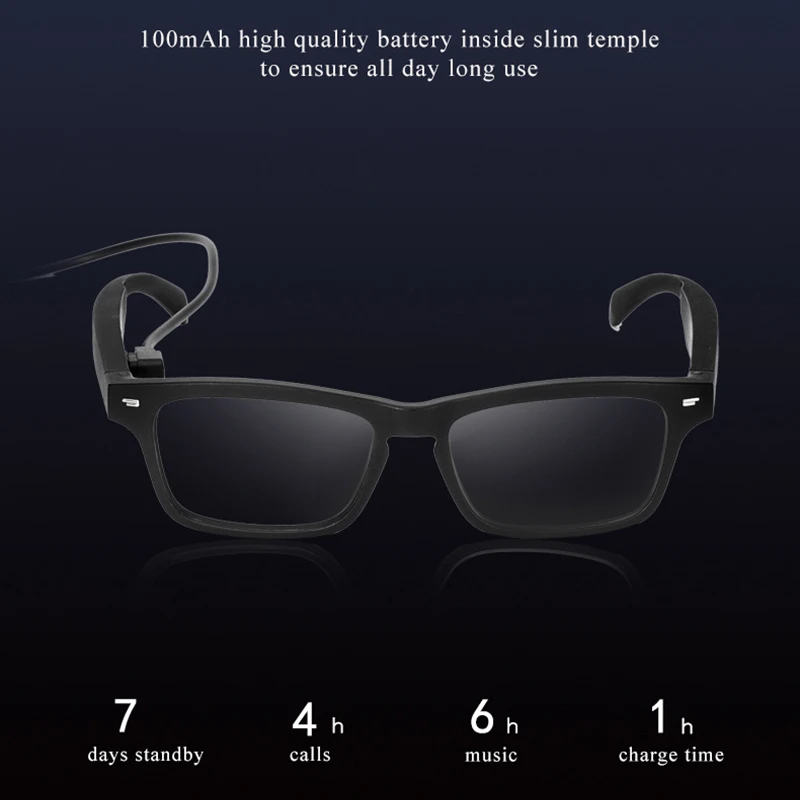 

Intelligent Audio Bluetooth-compatible Sunglasses Outdoor Sports Waterproof Noise Cancelling Stereo With Mic Wireless Headset
