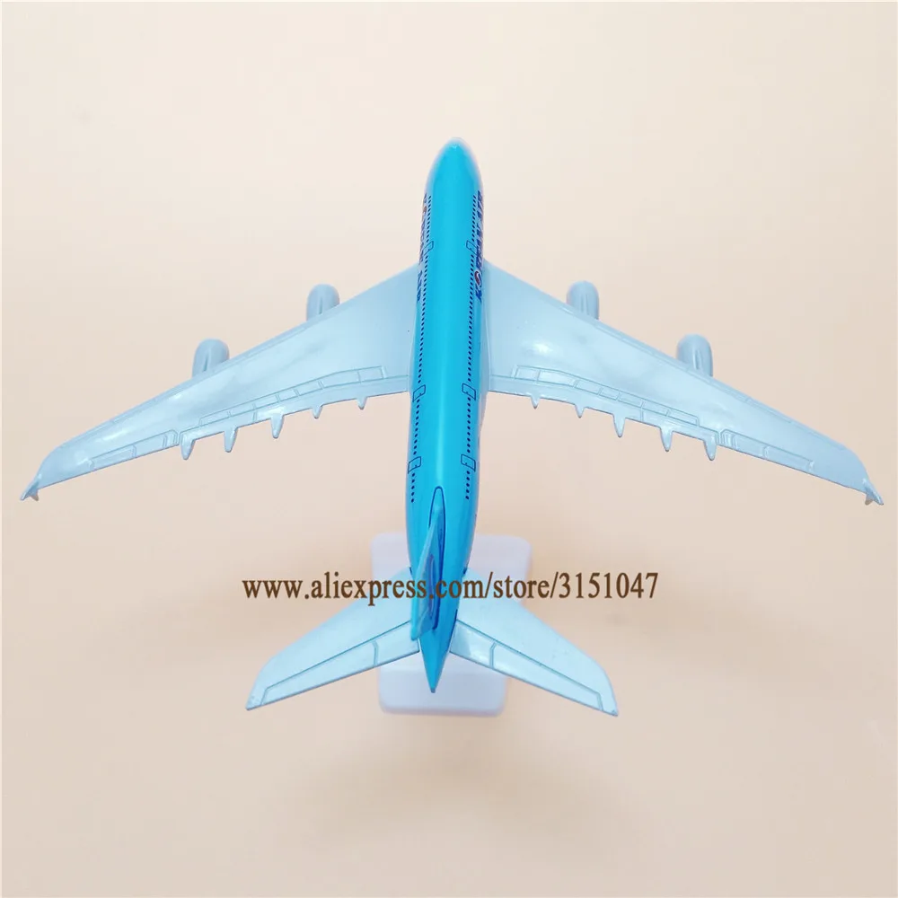 20 см синий корейский Air Airbus 380 A380 Airlines модель самолета сплав Металл литье под