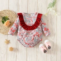 baby girl clothes fall spring baby girl romper flower print ruffles long sleeve baby rompers baby clothes baby bodysuits 0 18m