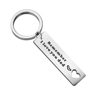 new stainless steel customizable keychain i love you dad fathers day creative gift