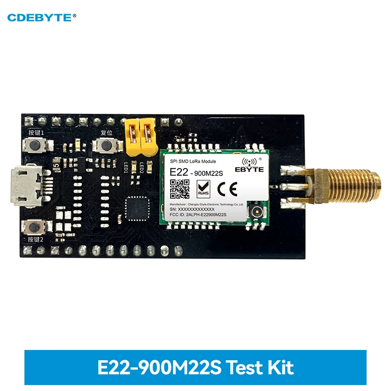 SX1268 Wireless LoRa Module Test Kit E22-900MBL-01 22dBm 7km USB Pre-welded E22-900M22S Compatible with E07/E30/E220/E32/E22