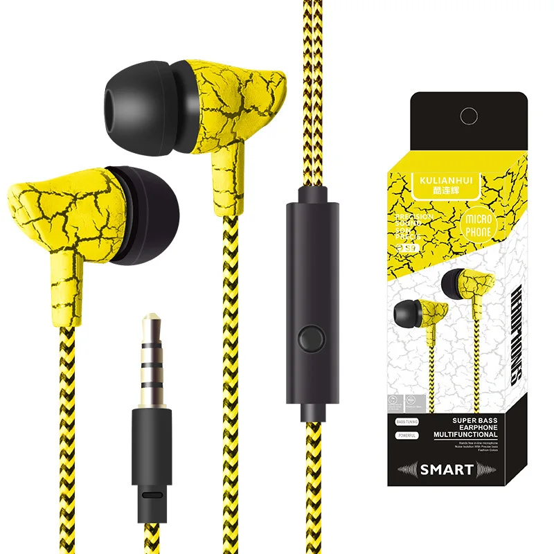 3 5 мм auriculares с кабелем наушники рисунком спортивные проводные микрофоном Hi Fi