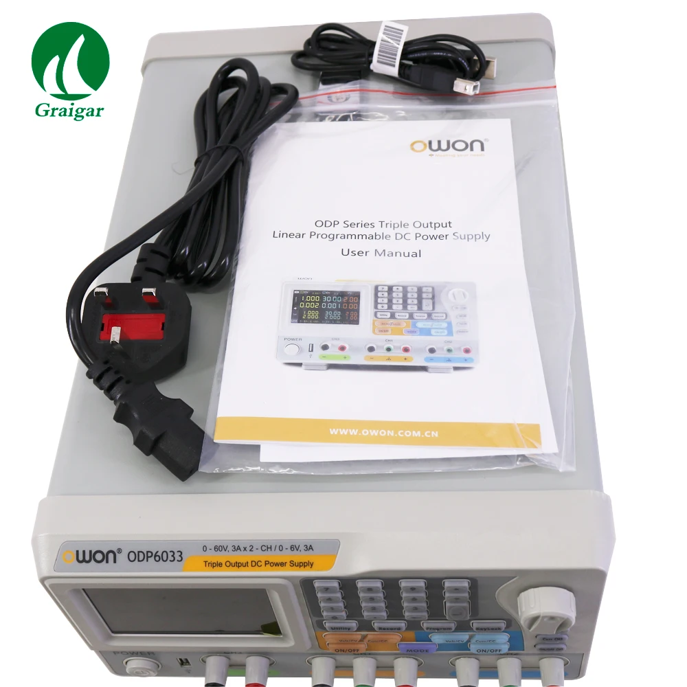 

OWON ODP6033 Programmable DC Power Supply 3 Channel 0-60V/378W