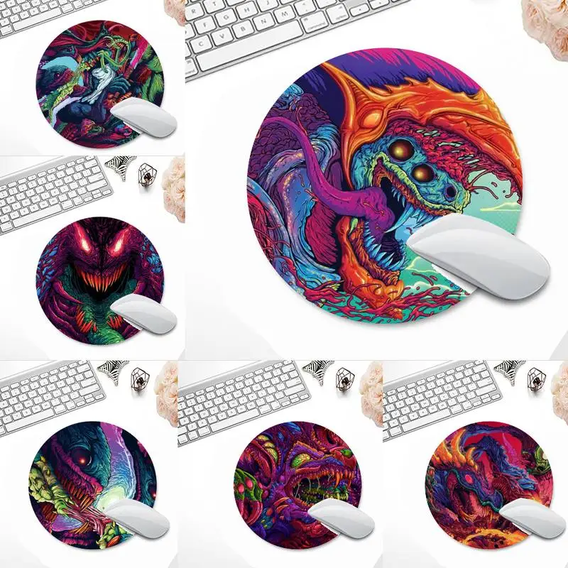 

Hyper Beast Ghost CS Laptop Gaming Mice Mousepad Game Office Work Round Mouse Mat pad Non-slip Laptop Cushion