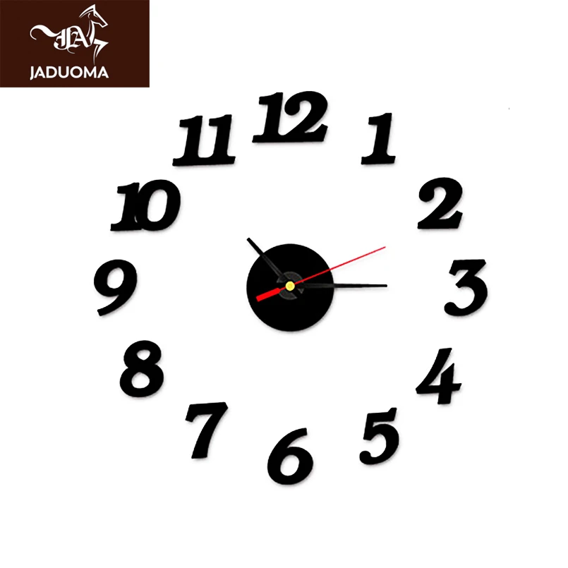 3D настенные часы JADUOMA акриловые модные цифровые современный дизайн сделай сам