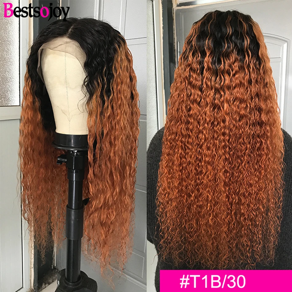Bestsojoy "-26" 613 блонд вьющиеся фронтальные парики Омбре цветные бордовые Имбирные кружевные передние человеческие волосы парики remy волосы для женщин