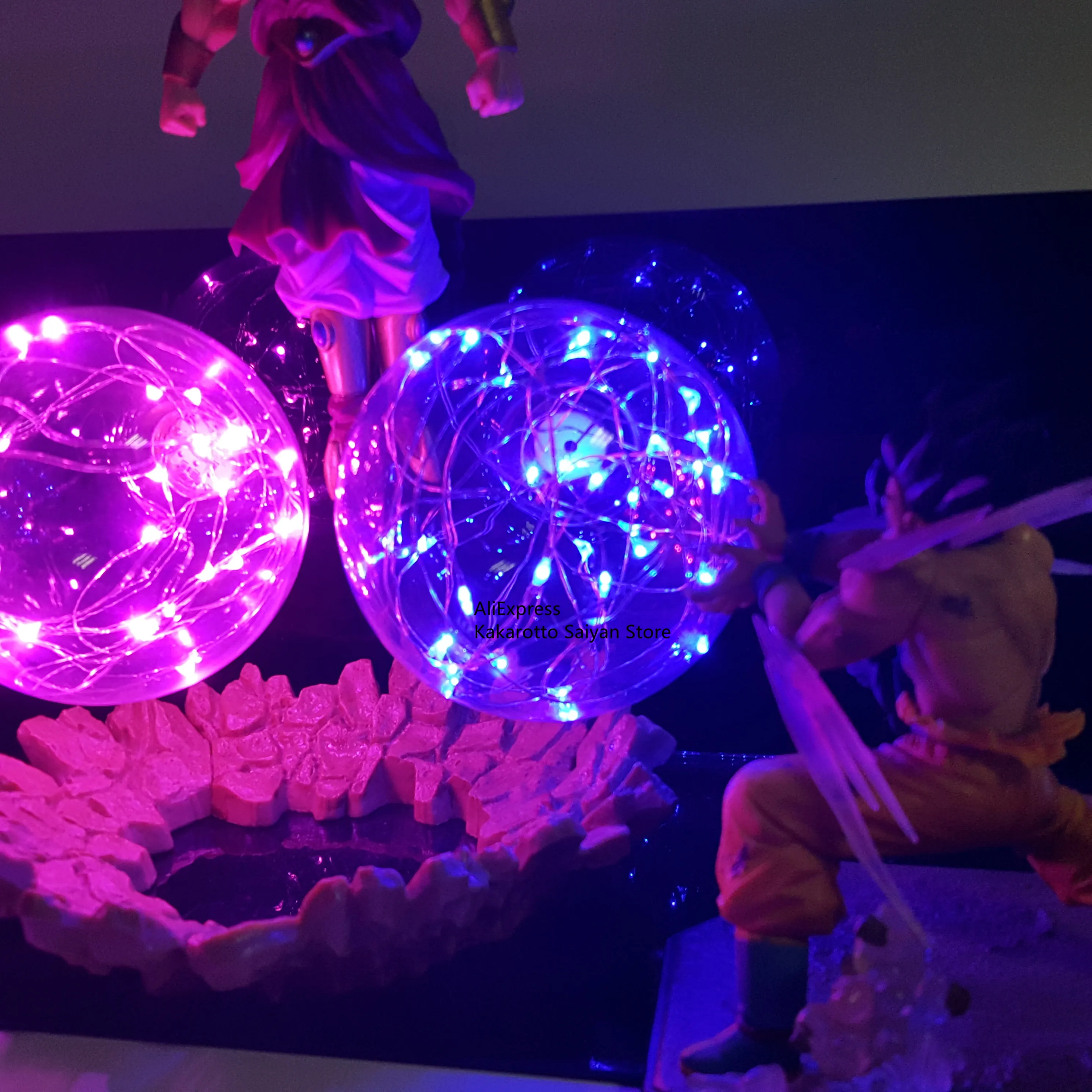 Dragon Ball Z Goku Vegeta vs Broly Светодиодная лампа Фигурки игрушки аниме Dragon Ball Супер Kamehameha фигурка DBZ Brinquedos
