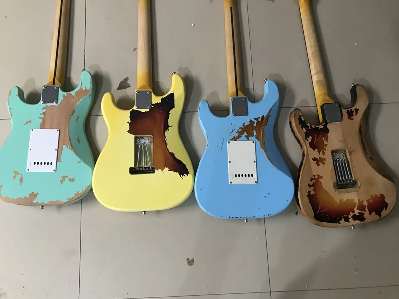 Бесплатная доставка высокого качества 6 строка ST электрогитара