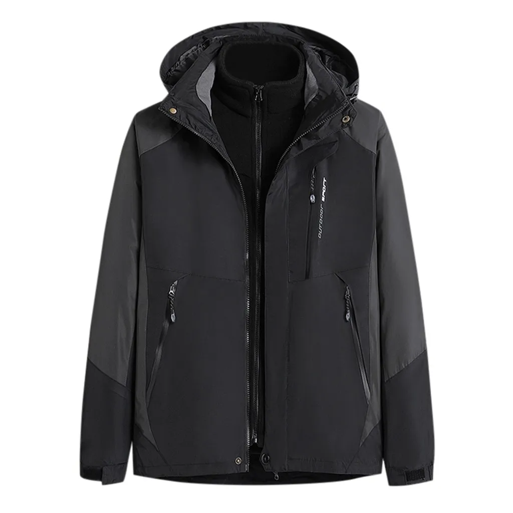 Мужская водонепроницаемая Толстовка со съемной дышащей спортивной курткой для