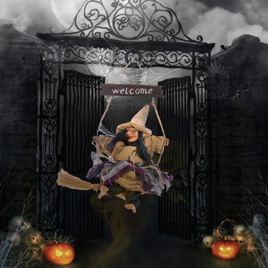 

New Scary Halloween Ghost Festival DIY Decoration Horror Scary Hanging Ghost Flying Witch Pendant Halloween Witch 2019