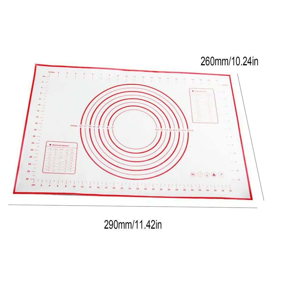 

Reusable Silicone Baking Mat For Rolling Dough Pad with Measurements 60X40cm Non-stick Oven Patisserie Baking Accessories Tools
