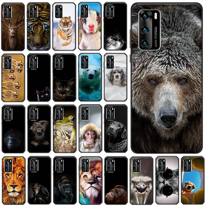 

Cute Animal Case Fashion Case For Huawei P40 Pro Phone For Huawei P40 Case Soft Tpu Silicone Back Cover For Huawei P40Pro P 40