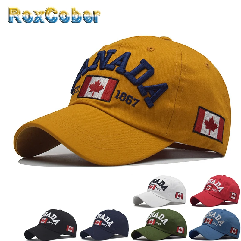[RoxCober] бейсболка с канадским флагом оптовая продажа Snapback для мужчин и женщин