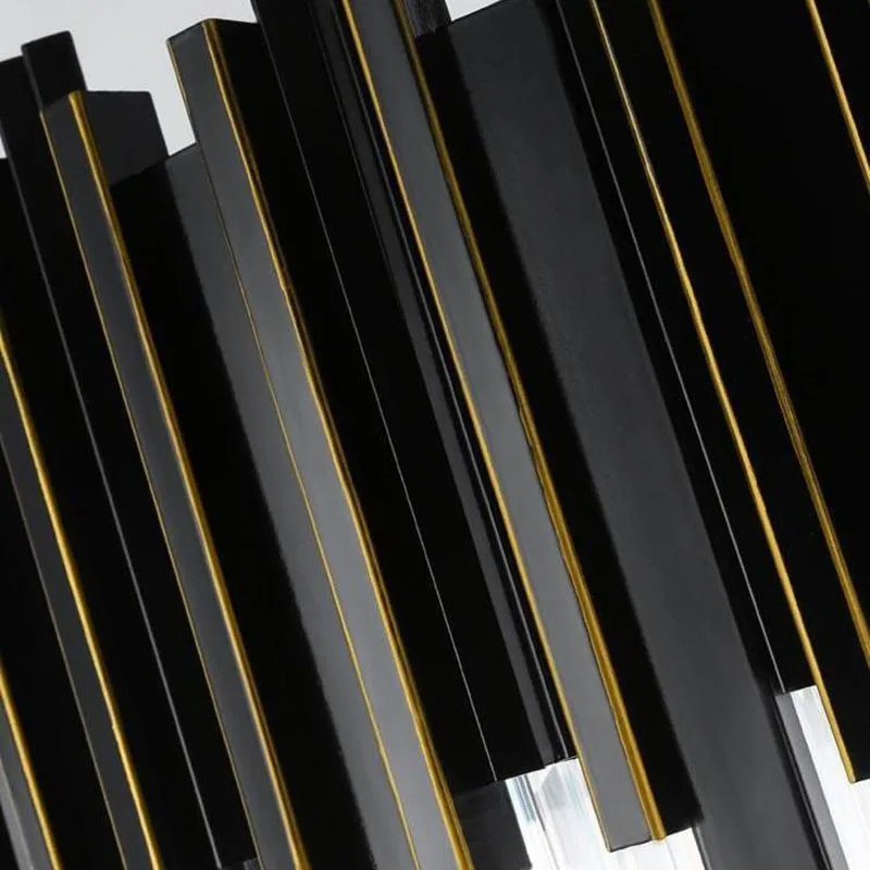 

Manggic modern luxury fashion living room minimalist style black artist and restaurant crystal lamp Villa light chandelier