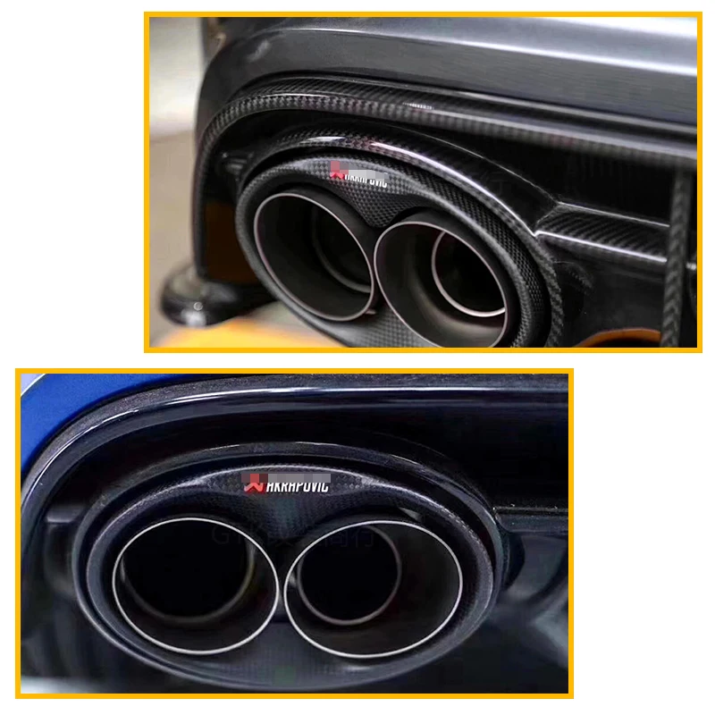 

2 PCS Carbon Exhaust Tip for Rudi RS6 RS5 RS4 Exhaust Tips Car Styling R6 R5 R4 Upgrade RS Body