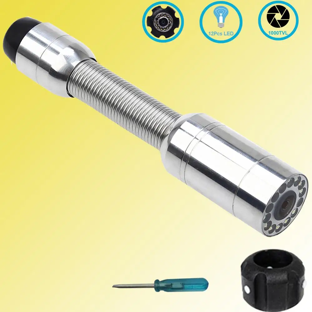 

23 мм Инспекционная камера из нержавеющей стали, Сменная головка камеры для канализационной трубы, настенная камера