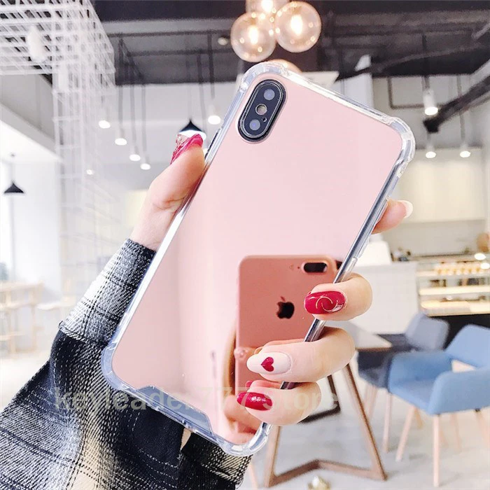 Ударопрочный чехол для телефона iPhone 11 Pro XS MAX XR 7 8 Plus X роскошный косметический зеркальный девчачий стеклянный ТПУ+ PC чехол для задней панели телефона