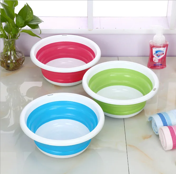 Складная Силиконовая мойка для овощей и фруктов складное ведро мытья автомобиля